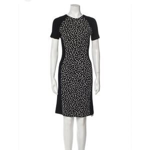 Tory Burch Merino Wool Gemma Leopard Print Dots Sweater Dress M Mob Wife Winter